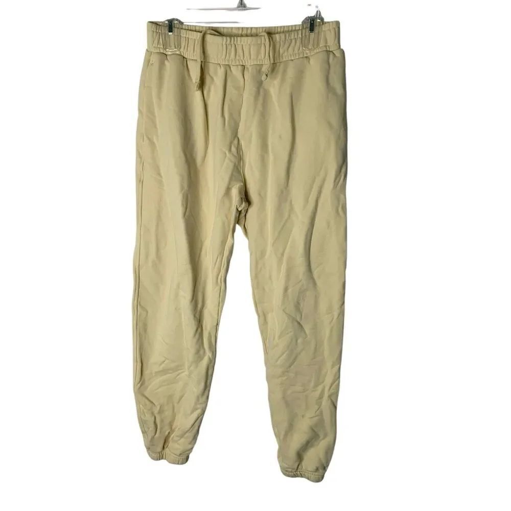 American Giant sweatpants pale yellow size small